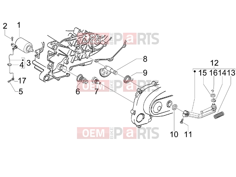 gilera 2011 Stalker 50 Engine » Stater - Electric starter