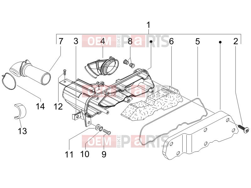 gilera 2012 Stalker 50 Engine » Air filter