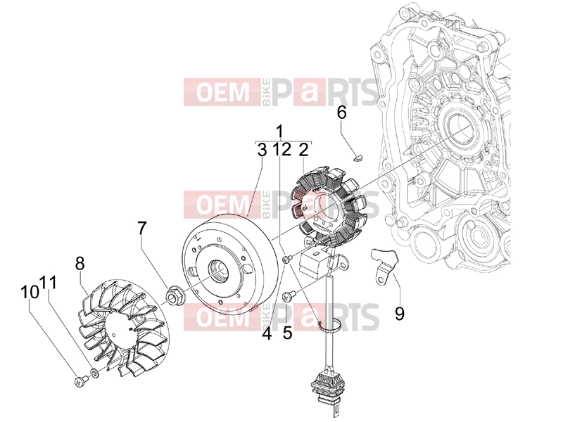 gilera 2012 Stalker 50 Engine » Flywheel magneto
