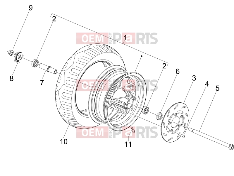 gilera 2012 Stalker 50 Suspensions - Wheels » Front wheel