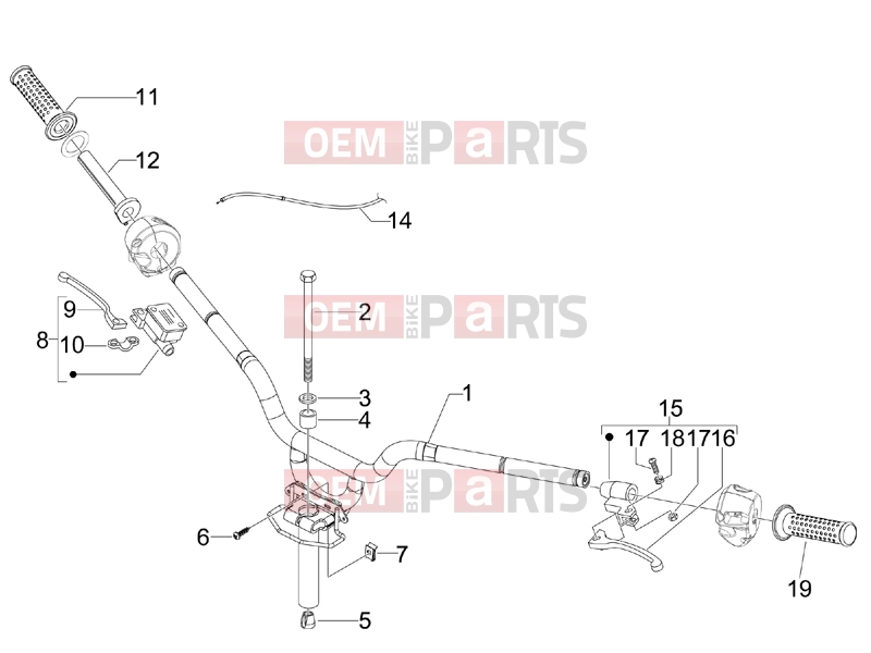 gilera 2008 Stalker 50 Naked Handlebars/Steering » Handlebars - Master cil.