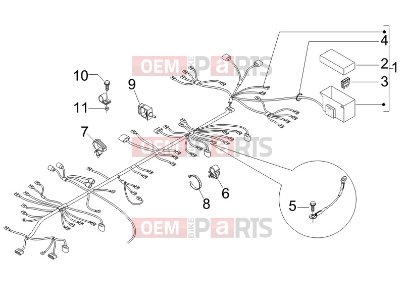 gilera 2008 Stalker 50 Naked Electrical system » Main cable harness
