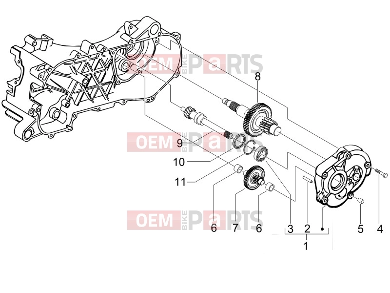 gilera 2008 Stalker 50 Naked Engine » Reduction unit