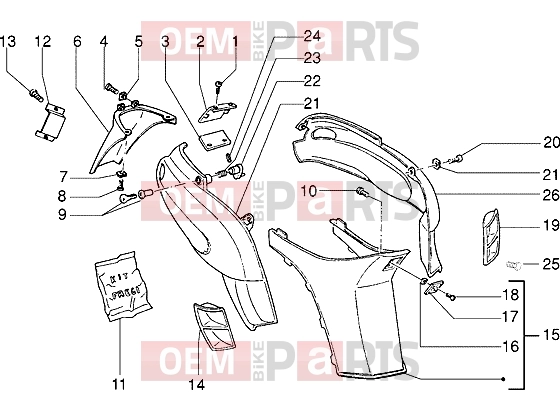 gilera Storm 50 Chassis » Side covers