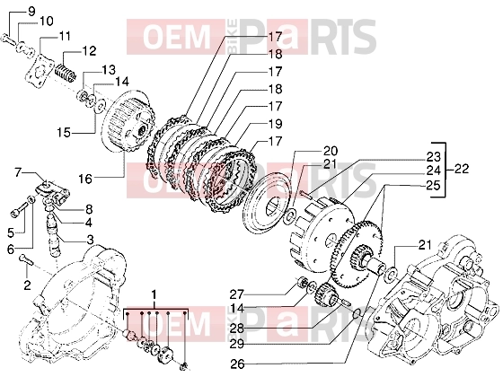 gilera Surfer Engine » Clutch unit