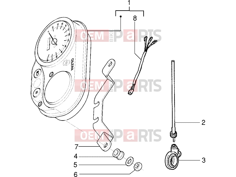 gilera Surfer Handlebars » Instrument unit
