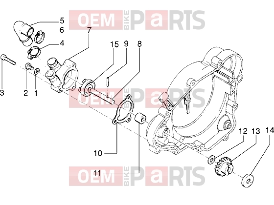 gilera Surfer Engine » Water pump