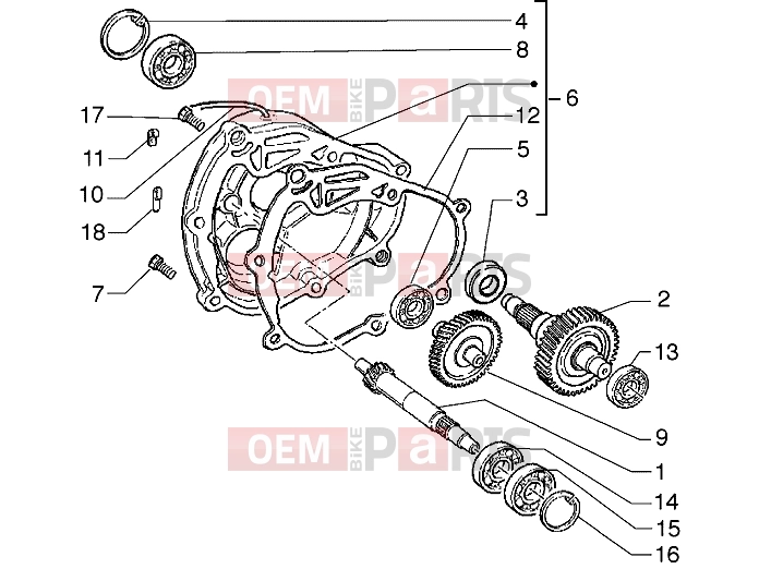gilera Runner VX Engine » Rear wheel shaft