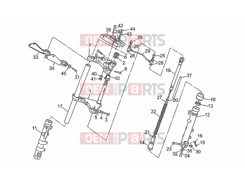 MOTOGUZZI 65 GT 650 FRAME » Front fork