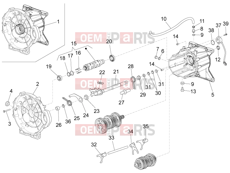 MOTOGUZZI Audace 1400 Carbon ABS Engine » Gear box / Selector / Shift cam