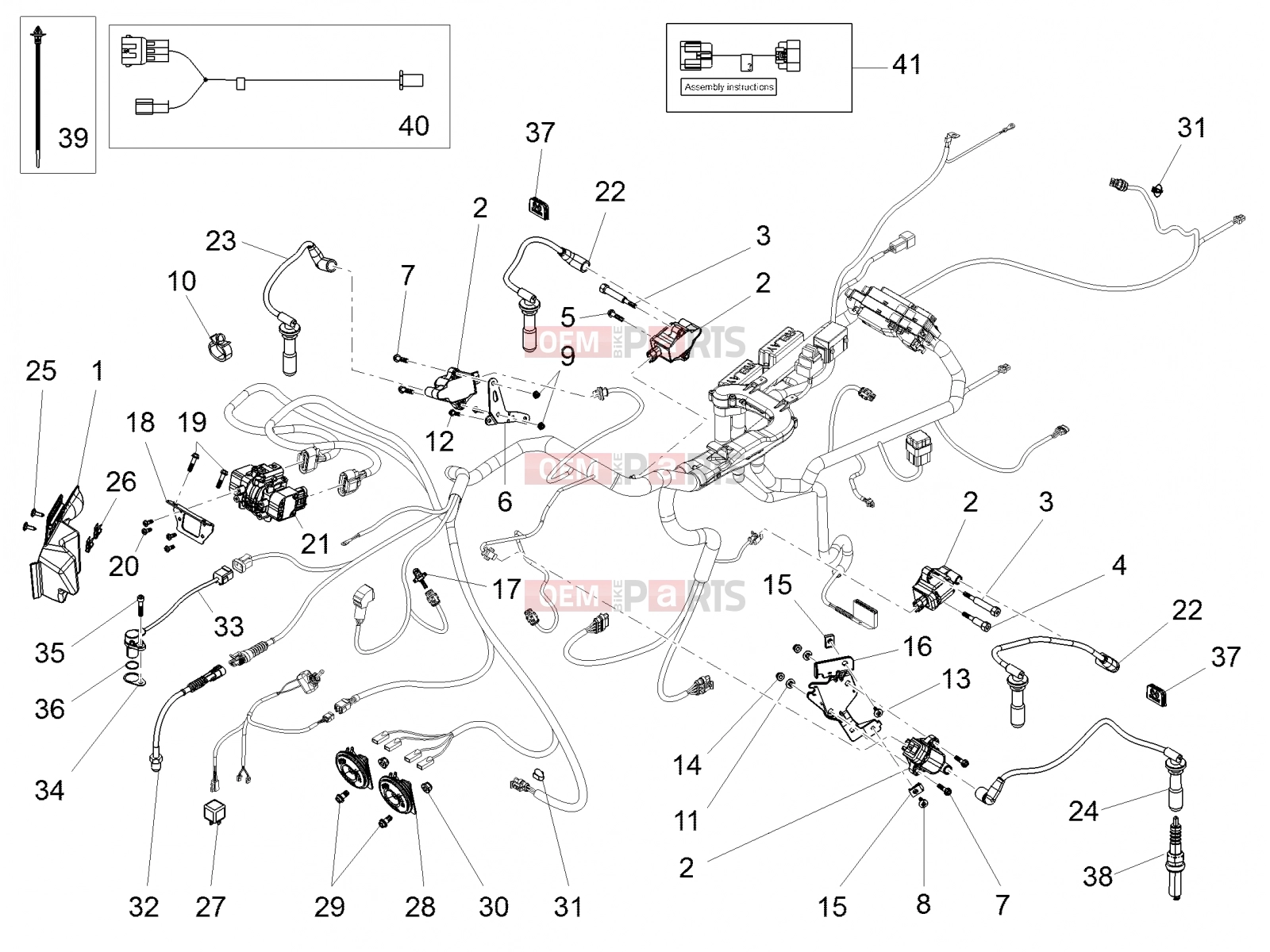 MOTOGUZZI Audace 1400 Carbon ABS Electrical systems » Front electrical system
