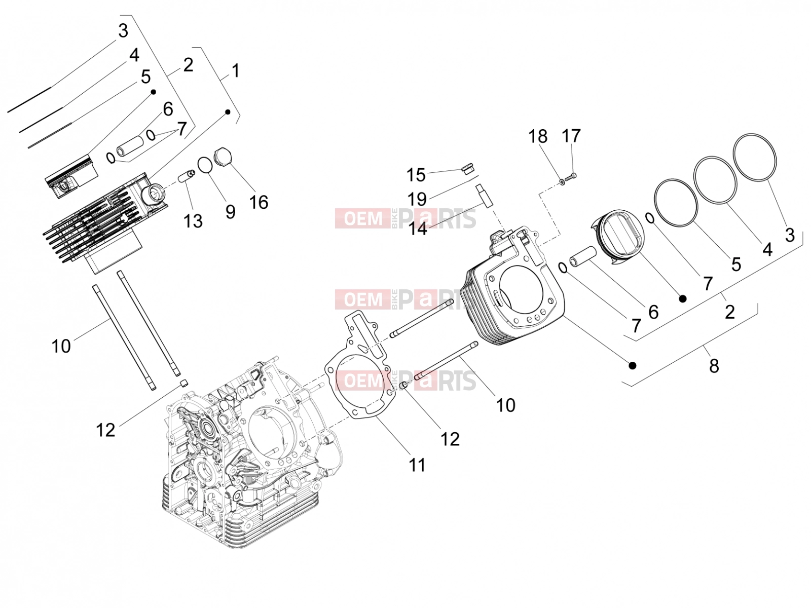 MOTOGUZZI Audace 1400 Carbon ABS Engine » Cylinder - Piston