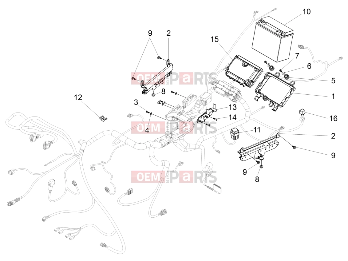 MOTOGUZZI Audace 1400 Carbon ABS Electrical systems » Rear electrical system
