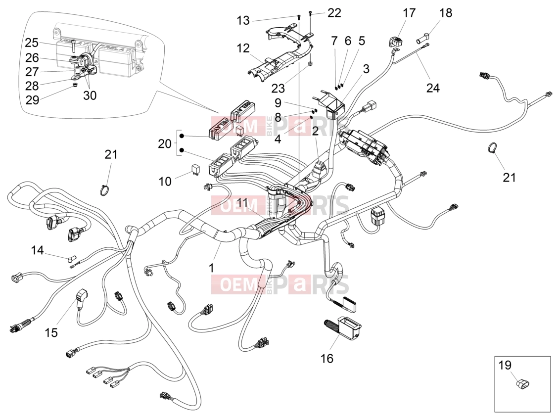 MOTOGUZZI Audace 1400 ABS (USA) Electrical systems » Central electrical system