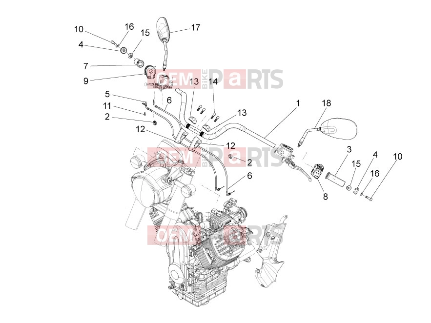 MOTOGUZZI Eldorado 1400 ABS (USA) Handlebar - Controls » Handlebar - Controls