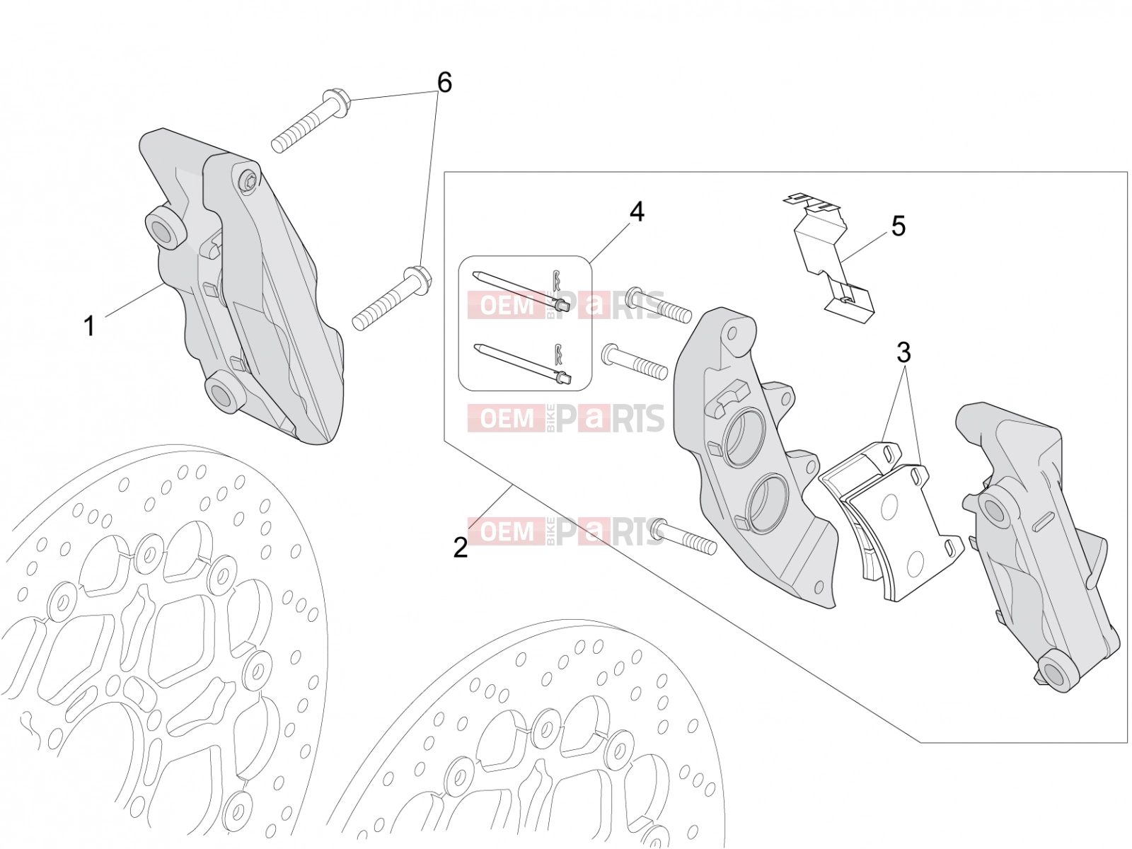 MOTOGUZZI Eldorado 1400 ABS  Brake system » Front brake caliper