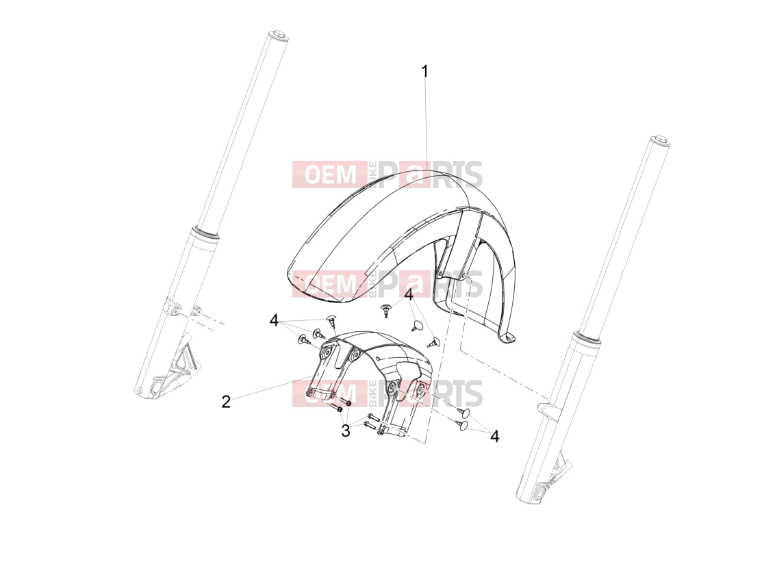 MOTOGUZZI Eldorado 1400 ABS Body » Front mudguard-Pillar