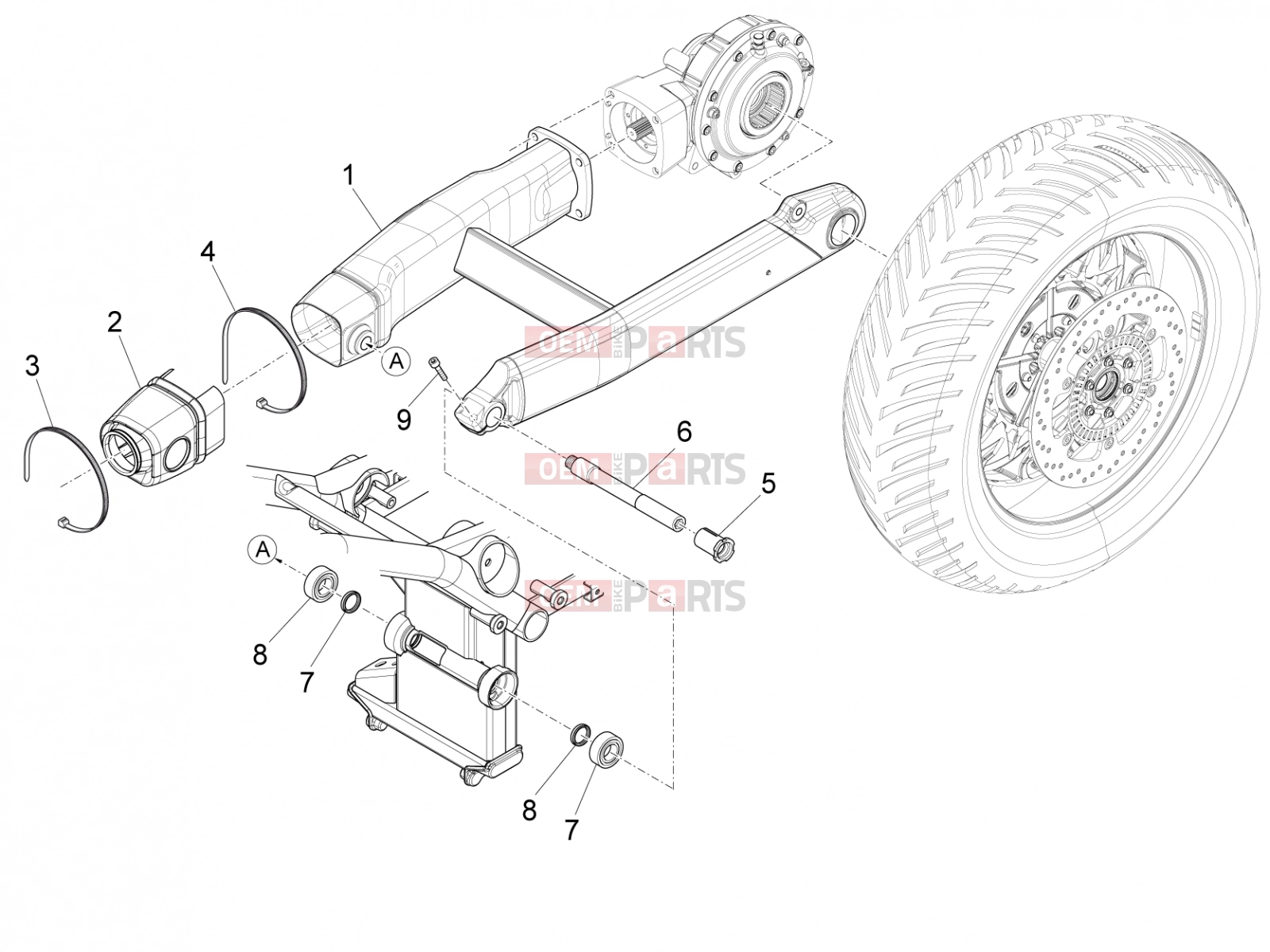 MOTOGUZZI Eldorado 1400 ABS Frame » Swing arm