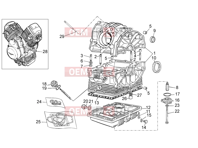 MOTOGUZZI Nevada 750 S ENGINE » Crank-case