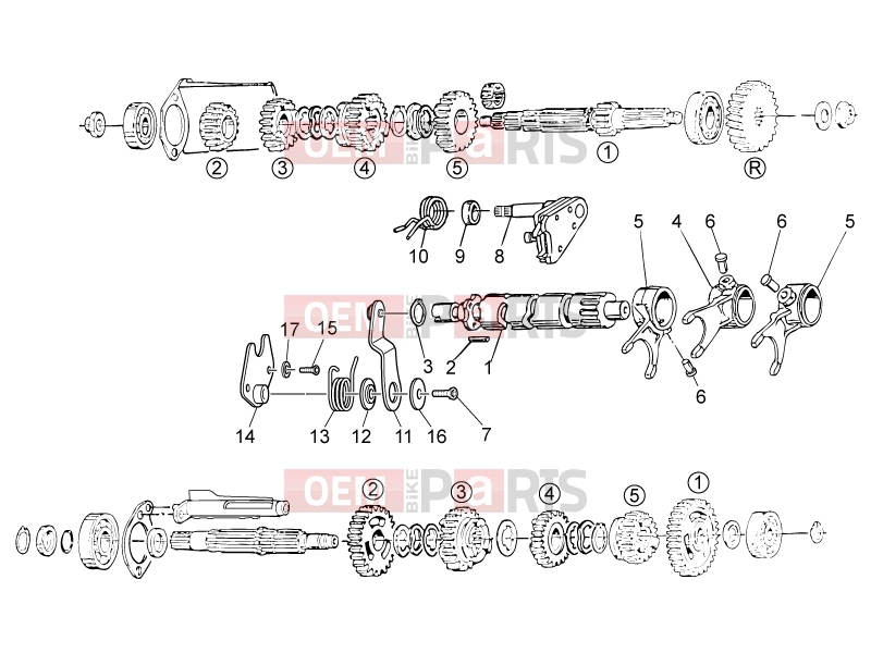 MOTOGUZZI Nevada 750 S ENGINE » Gear box selector