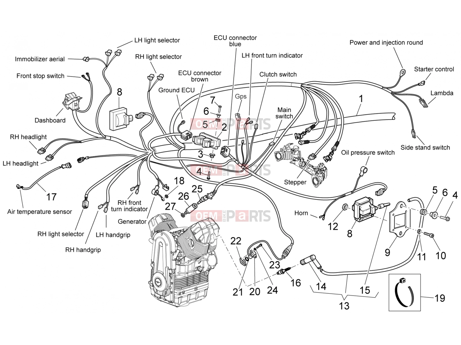 MOTOGUZZI Norge 850 FRAME » Electrical system I