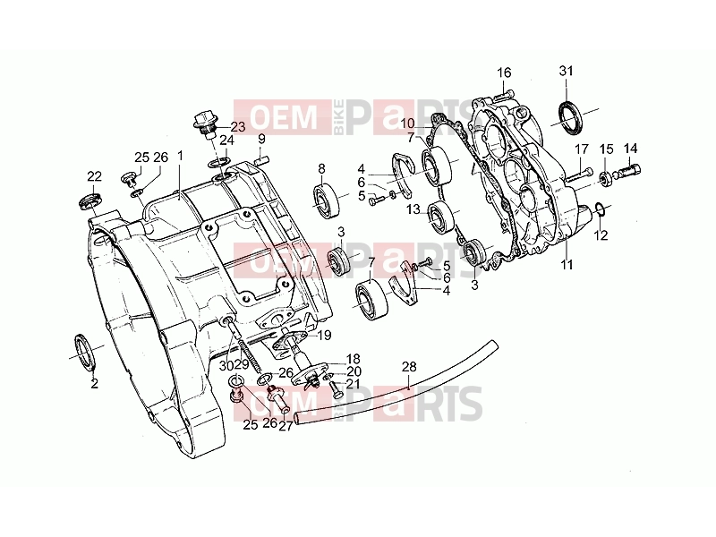 MOTOGUZZI SP 1000 ENGINE » Transmission cage