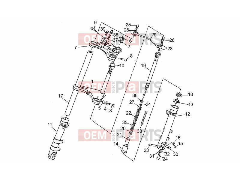 MOTOGUZZI SP 750 FRAME » Front fork
