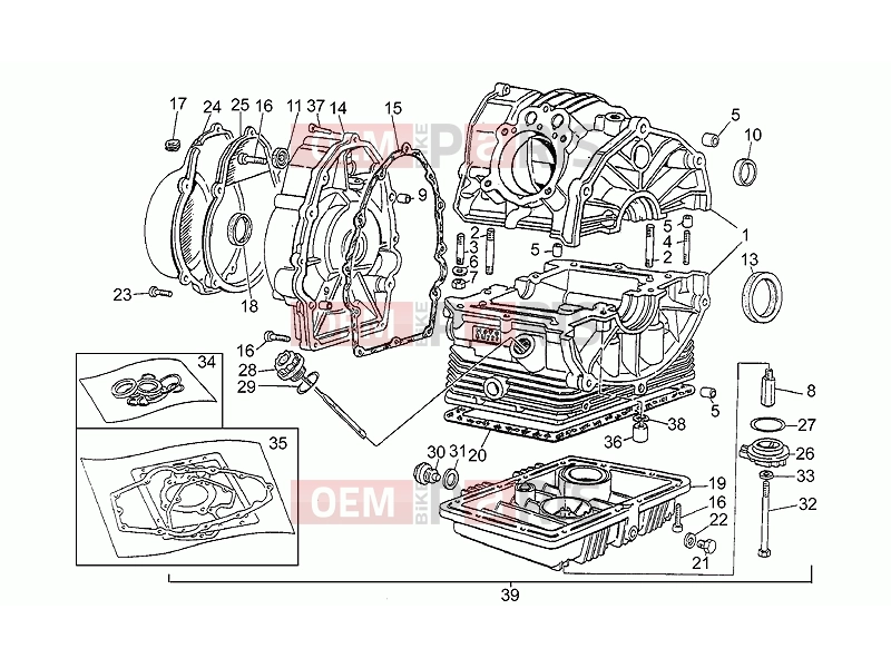 MOTOGUZZI Strada 750 ENGINE » Crankcase
