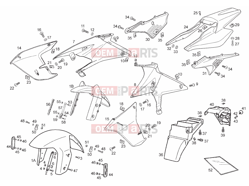derbi Senda HYP 50 DRD EVO Tables » Frame