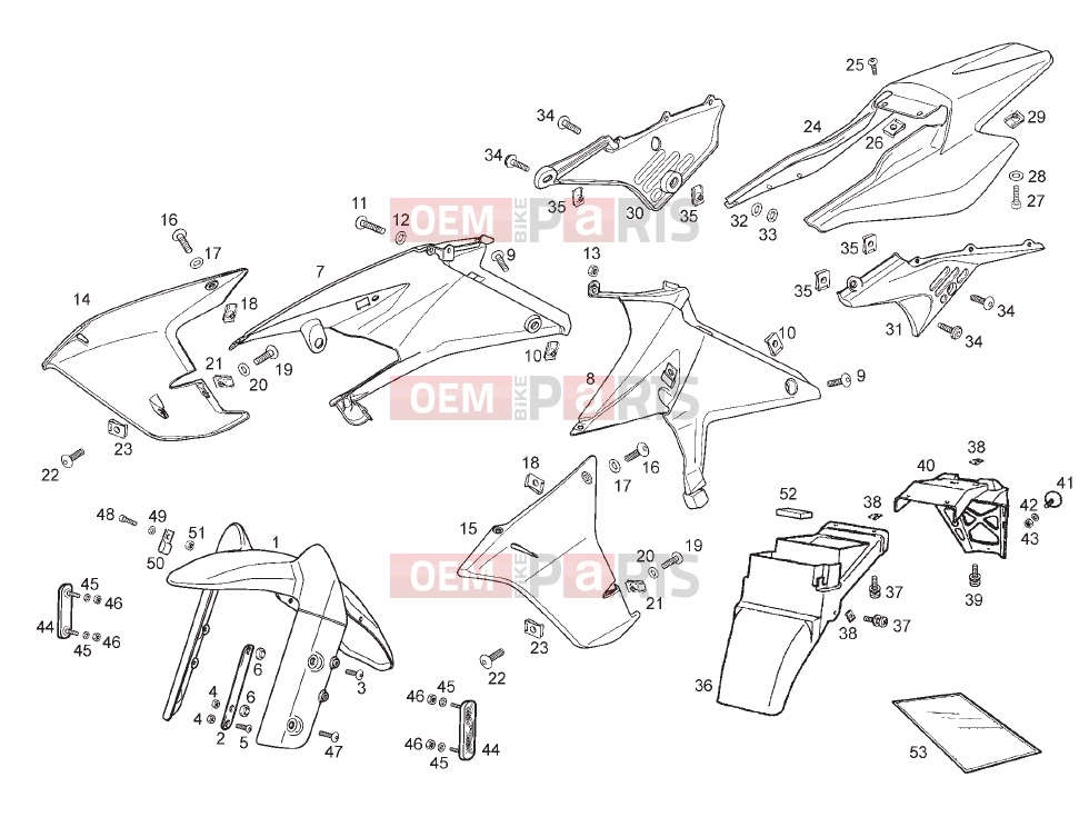 derbi Senda HYP 50 DRD EVO LTD EDITION Tables » Frame