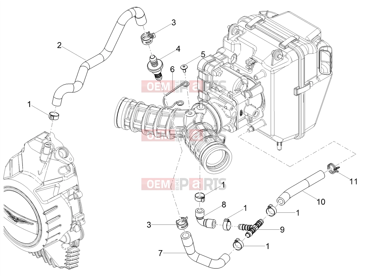 MOTOGUZZI V 85 TT e4 ABS 2019 (EMEA) Engine » Blow-by system
