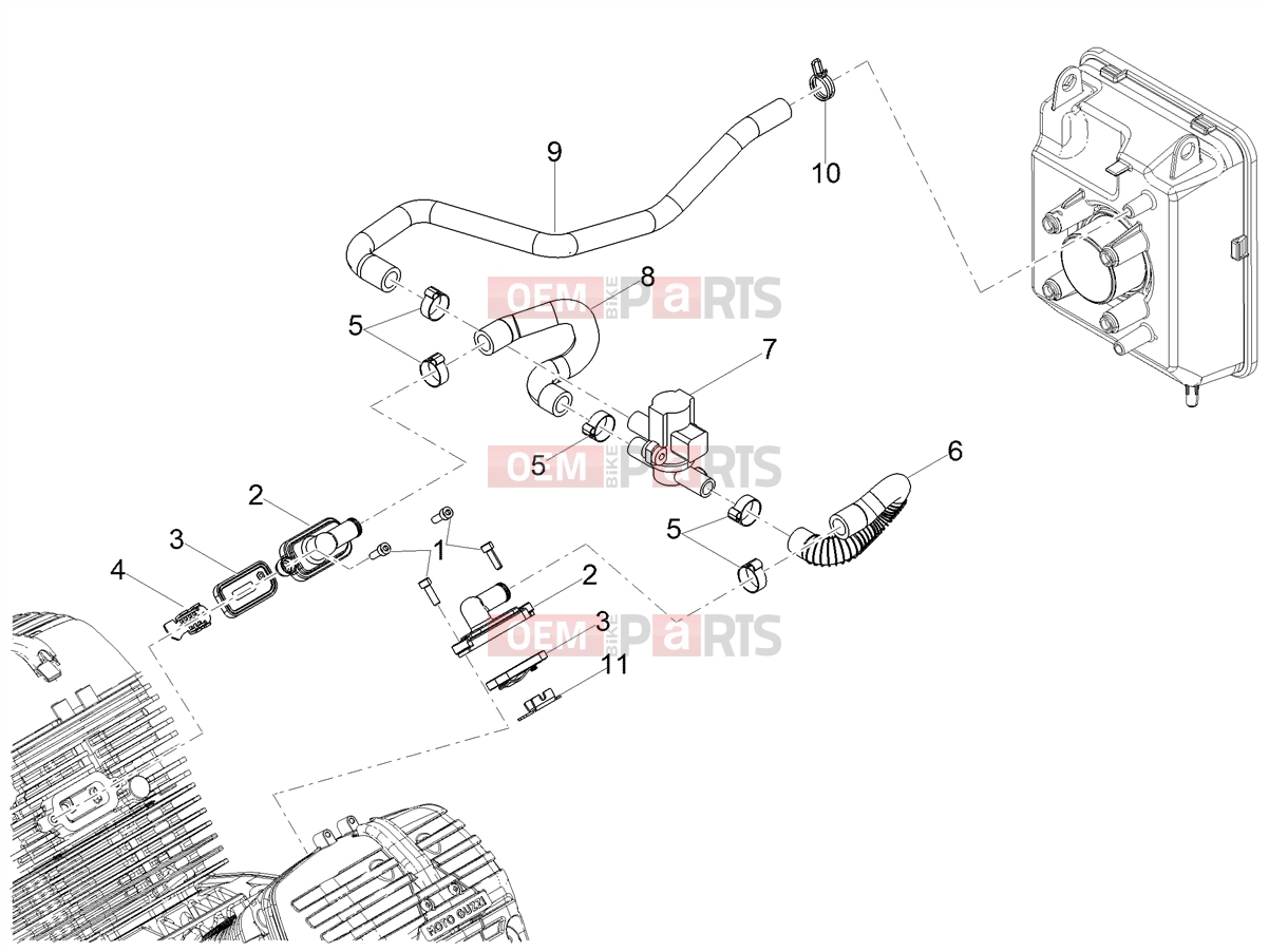 MOTOGUZZI V 85 TT e4 ABS 2019 (EMEA) Engine » Secondary air