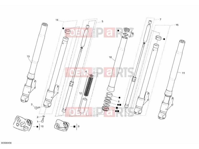 DUCATI 2008 Sportclassic 1000 FRONT FORK » FRONT SUSPENSION