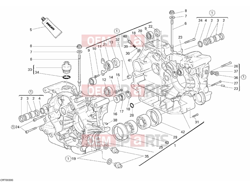 DUCATI 2008 Sportclassic 1000 CRANKCASE » ENGINE CASE