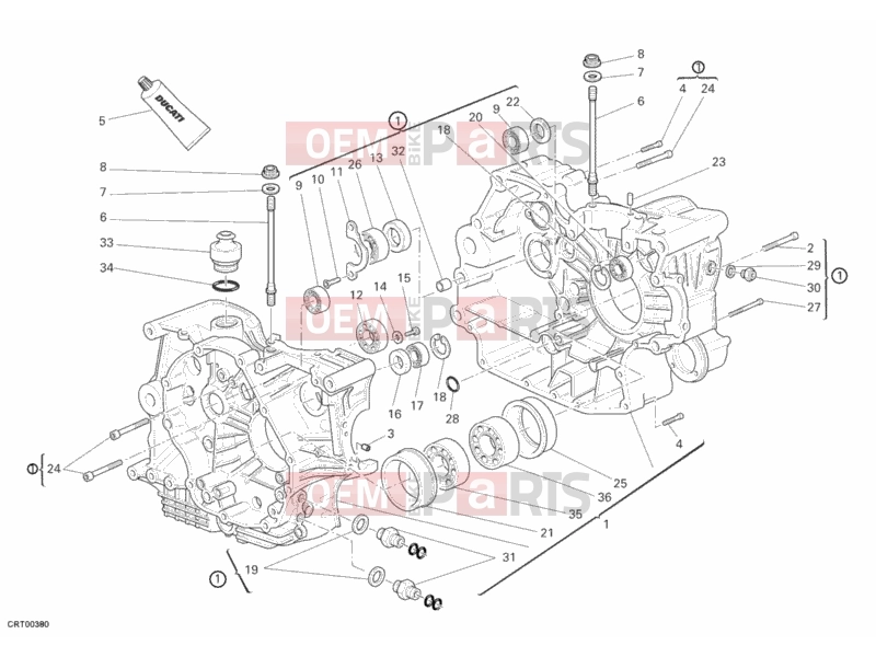 DUCATI 2007 Multistrada 1100 CRANKCASE » ENGINE CASE
