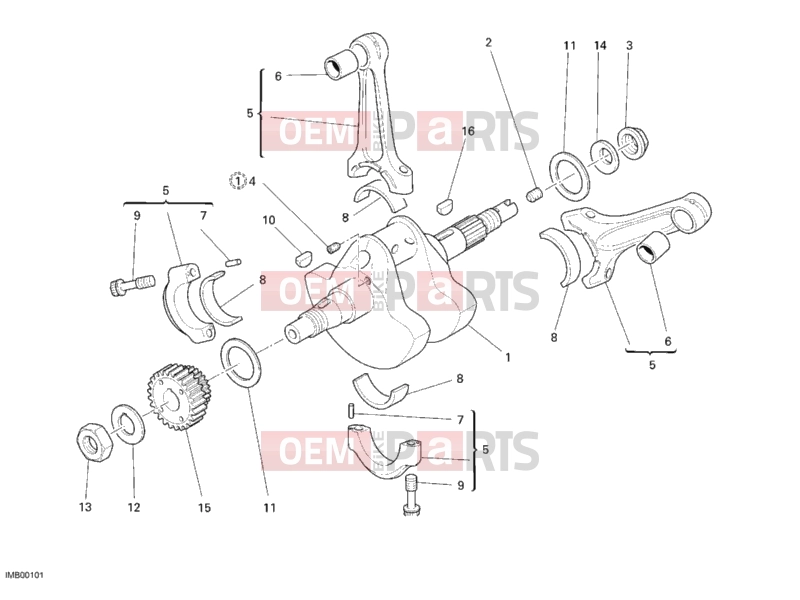 DUCATI 2007 Multistrada 1100 S CRANKSHAFT » ENGINE CASE