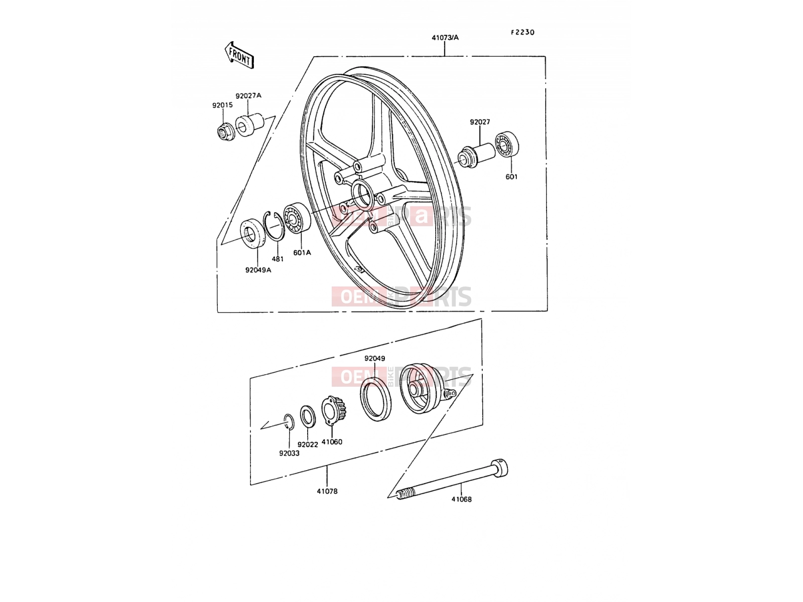 KAWASAKI 1990 Front Hub