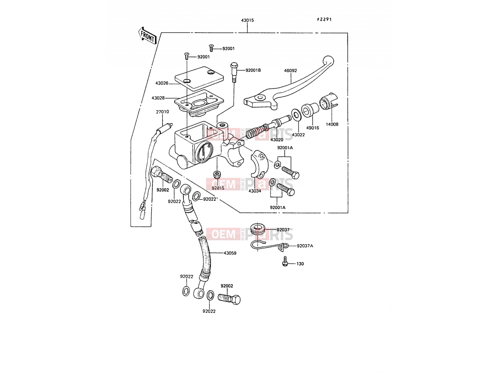 KAWASAKI 1990 Front Master Cylinder