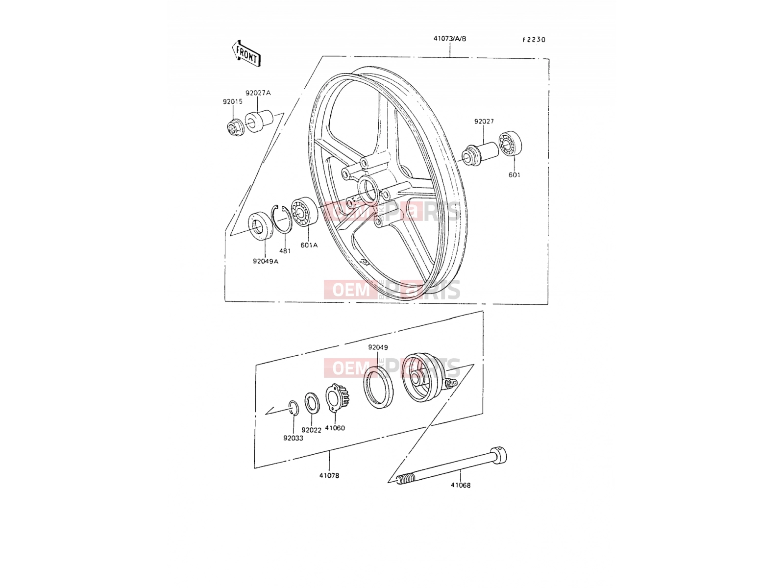 KAWASAKI 1990 Front Hub