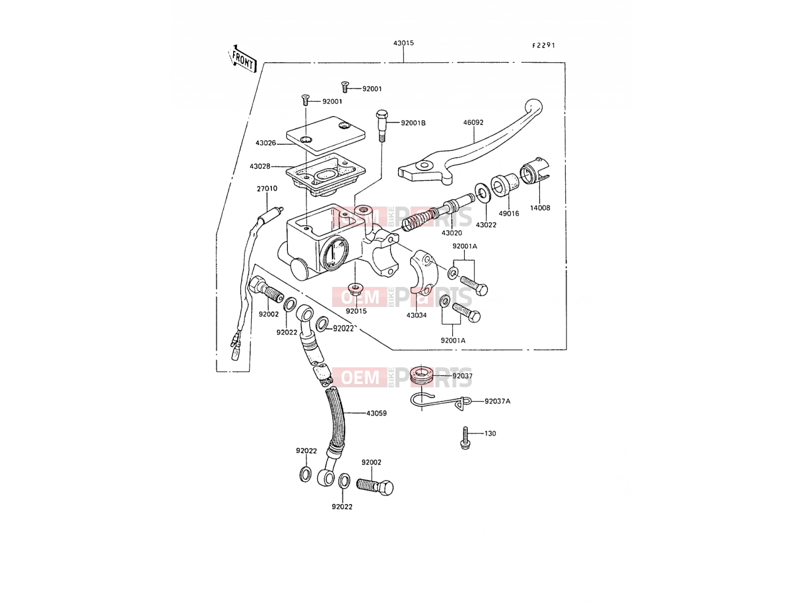 KAWASAKI 1990 Front Master Cylinder
