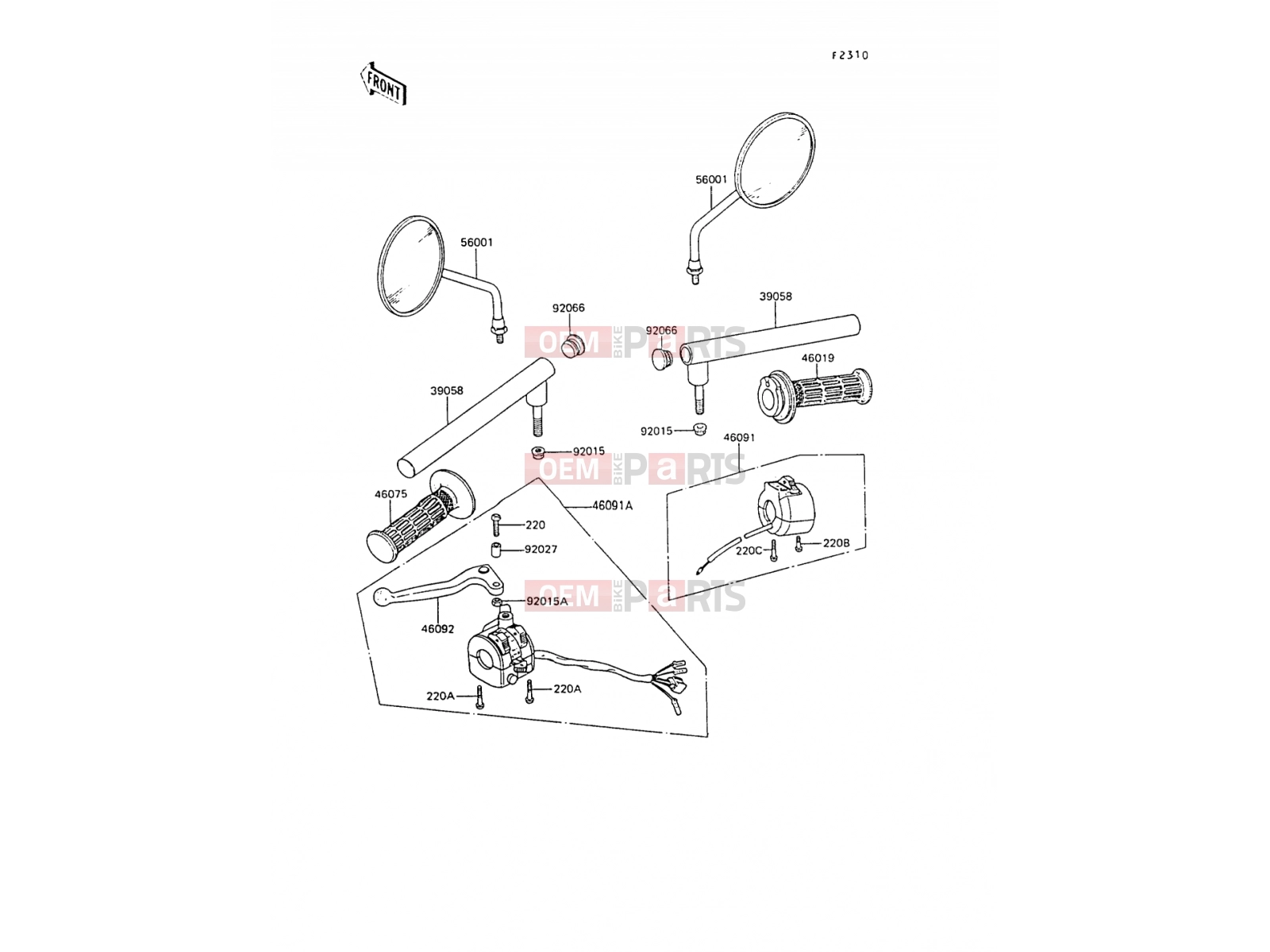 KAWASAKI 1990 Handlebar