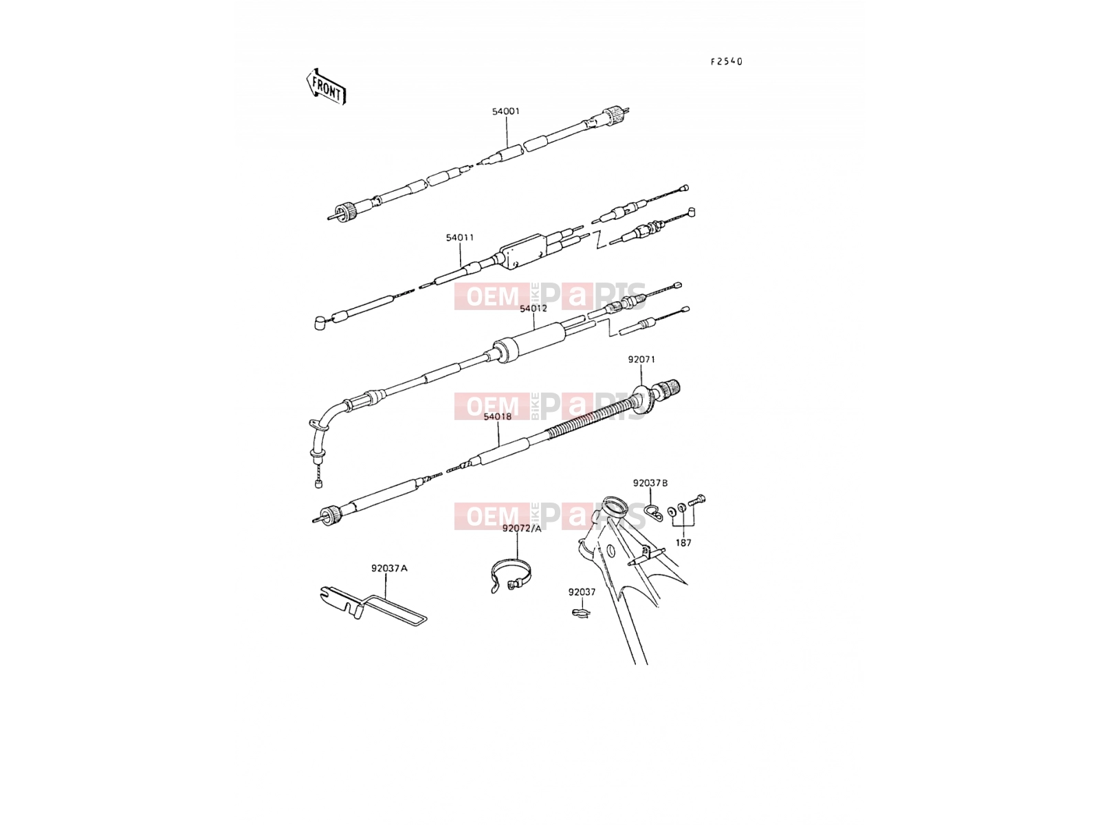 KAWASAKI 1990 Cables