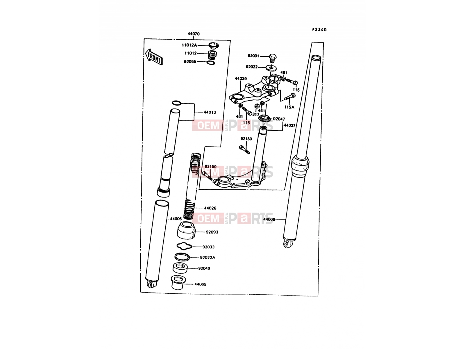 KAWASAKI 1992 Front Fork