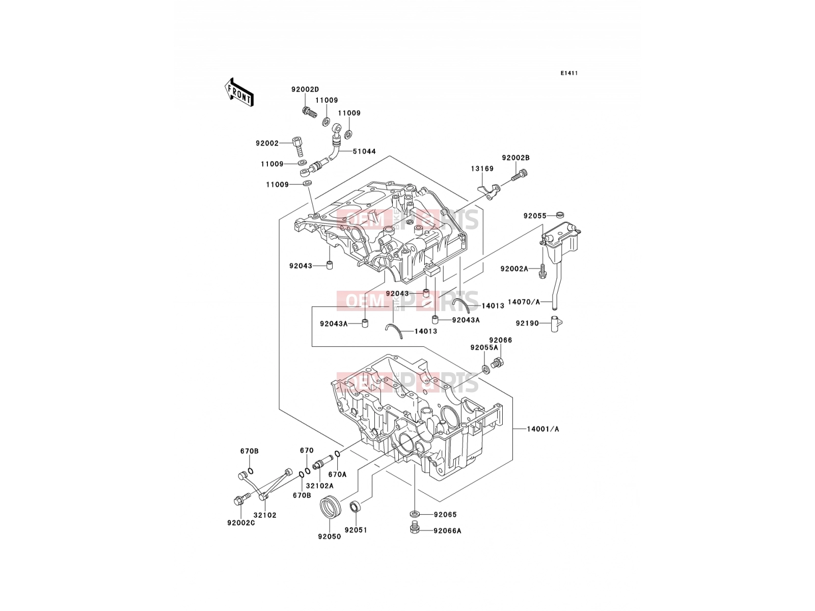 KAWASAKI 1994 Crankcase
