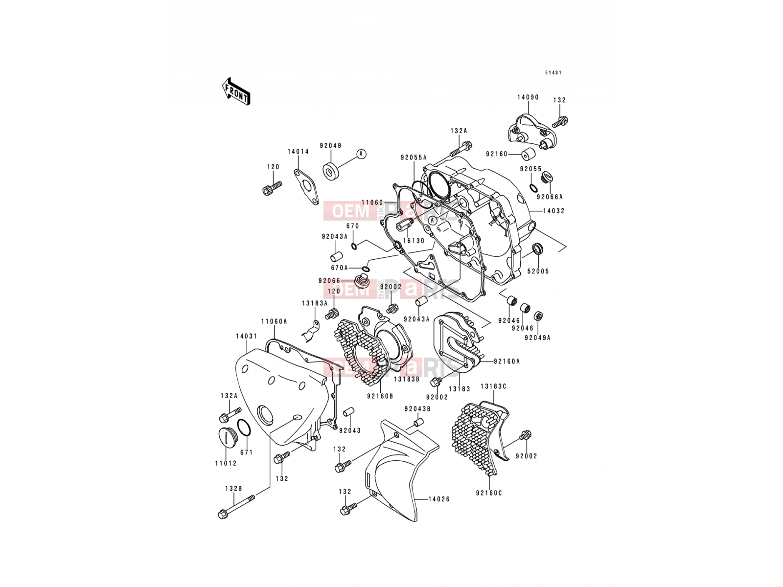 KAWASAKI 1994 Engine Cover(s)