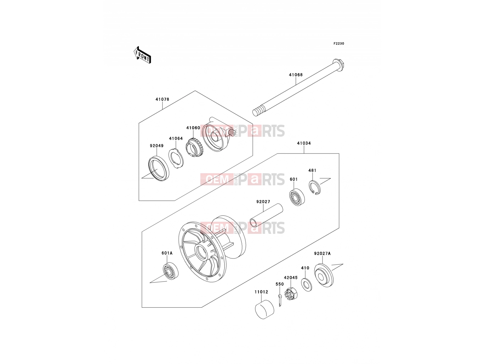 KAWASAKI 1994 Front Hub