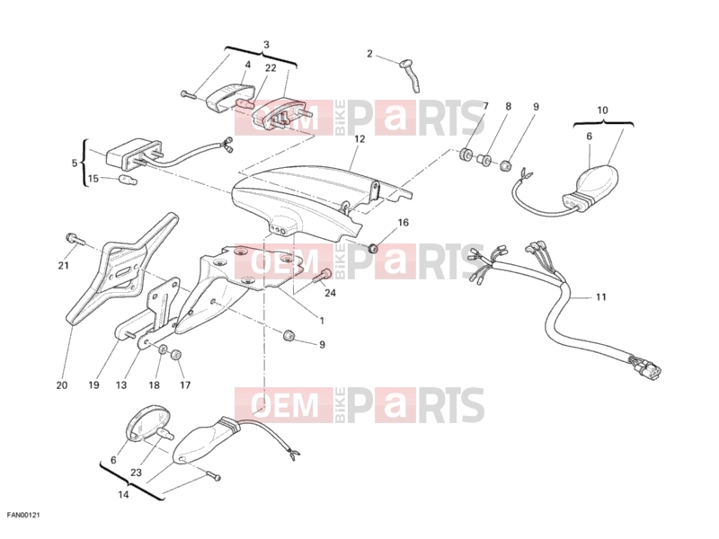 DUCATI 2007 Monster 695 TAILLIGHT » LIGHTING SYSTEM