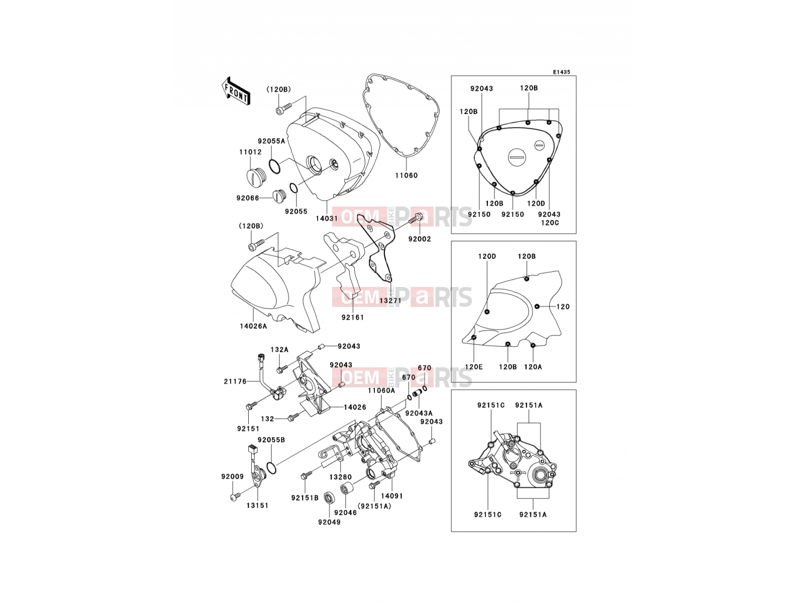 KAWASAKI 1999 Left Engine Cover(s)
