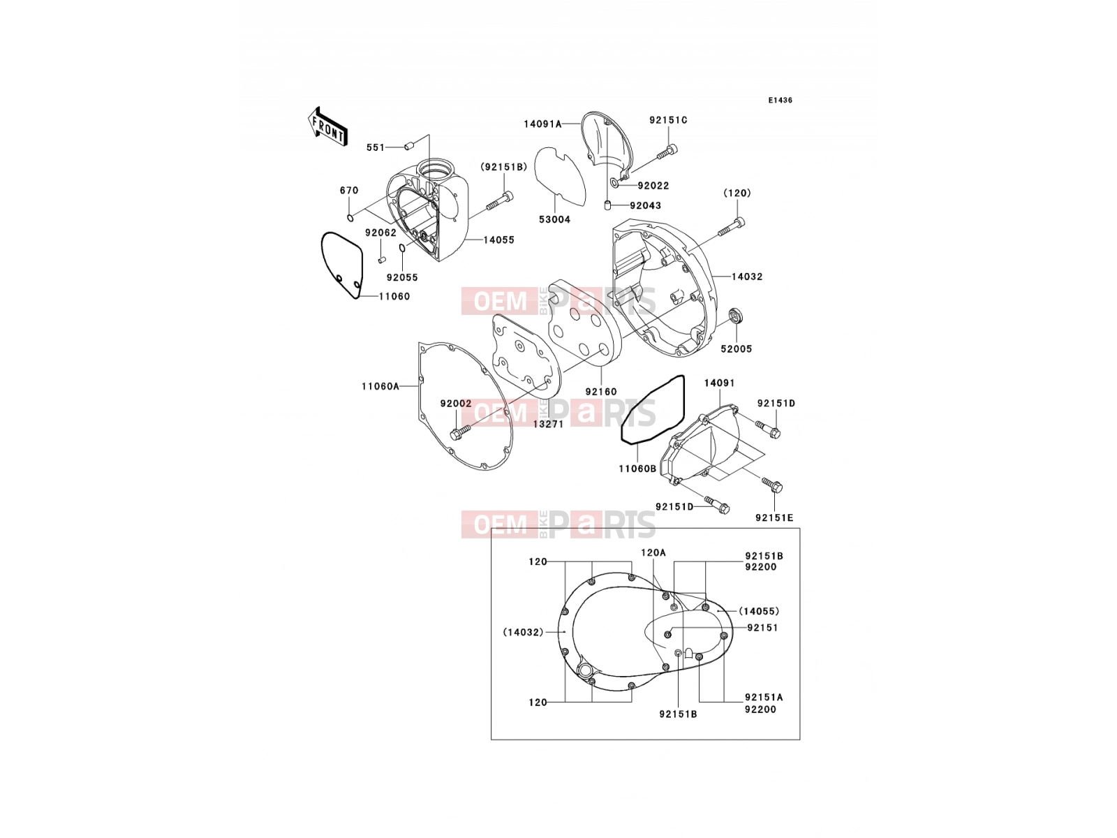 KAWASAKI 2003 Right Engine Cover(s)