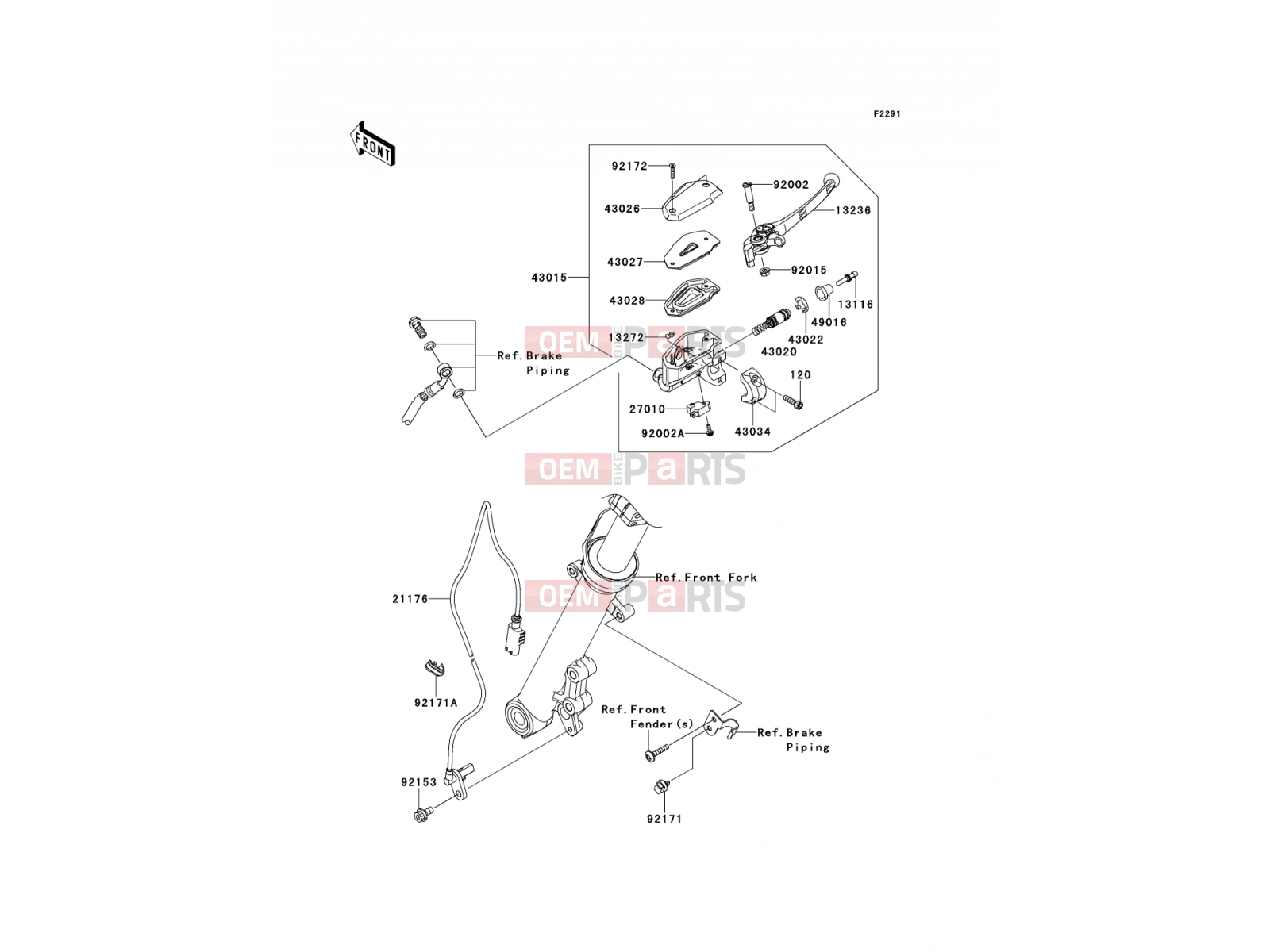 KAWASAKI 2011 Front Master Cylinder